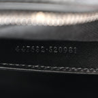 Calfskin Matelasse Monochrome Small GG Marmont Chain Shoulder Bag Black