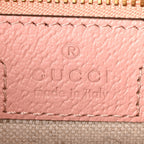 GG Supreme Monogram Textured Dollar Calfskin Mini Ophidia Flap Shoulder Bag Rose Pink