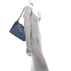 Suede Quilted Small Chanel 25 Handbag Blue