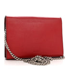 Calfskin Mini Dionysus Chain Wallet Hibiscus Red