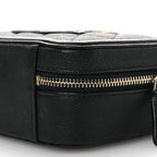 Caviar Quilted CC Filigree Vanity Clutch With Chain Black