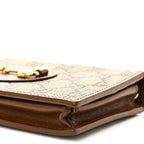 GG Supreme Monogram Azalea Calfskin Horsebit 1955 Wallet On Chain Beige Ebony Brown Sugar
