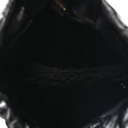 Shiny Calfskin Quilted Chanel 22 Backpack Black