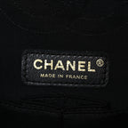 Patent Quilted Sparkle Glitter Medium Double Flap Black