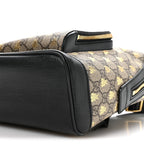 GG Supreme Monogram Bees Print Small Day Backpack Beige Oro Black