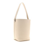 Grained Calfskin Small N/S Hook Tote Ivory