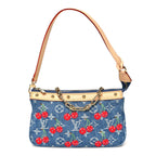 LV X TM Monogram Denim Cerises Pochette Accessories Blue