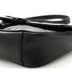 Calfskin Matelasse Monochrome Mini GG Marmont Shoulder Bag Black