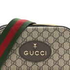 GG Supreme Monogram Web Neo Vintage Shoulder Bag Beige New Acero Crop