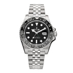 Stainless Steel 40mm Oyster Perpetual Date GMT Master II Bruce Wayne Watch Black 126710GRNR