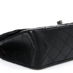 Aged Calfskin Quilted 2.55 Reissue 225 Flap Black