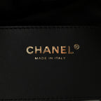 Suede Quilted Small Chanel 25 Handbag Black