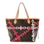 Monogram Bay Neverfull MM Rose Ballerine Poppy