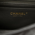 Lambskin Quilted Mini Rectangular Flap Dark Grey