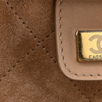 Calfskin Large Bowling Bag Beige