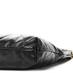 Shiny Calfskin Quilted Small Chanel 22 Black