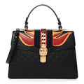 Guccissima Signature Medium Sylvie Top Handle Bag Black