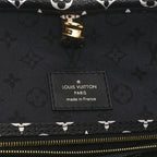 Monogram Giant Crafty Neverfull MM Creme Rouge Black