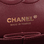 Lambskin Quilted Small Double Flap Black