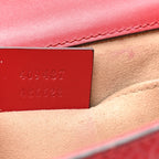 Guccissima Small Padlock Shoulder Bag Hibiscus Red