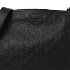 Guccissima Medium Flat Messenger Bag Black