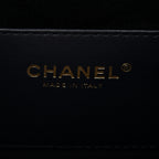 Denim Quilted Mini Chanel 25 Handbag Dark Blue
