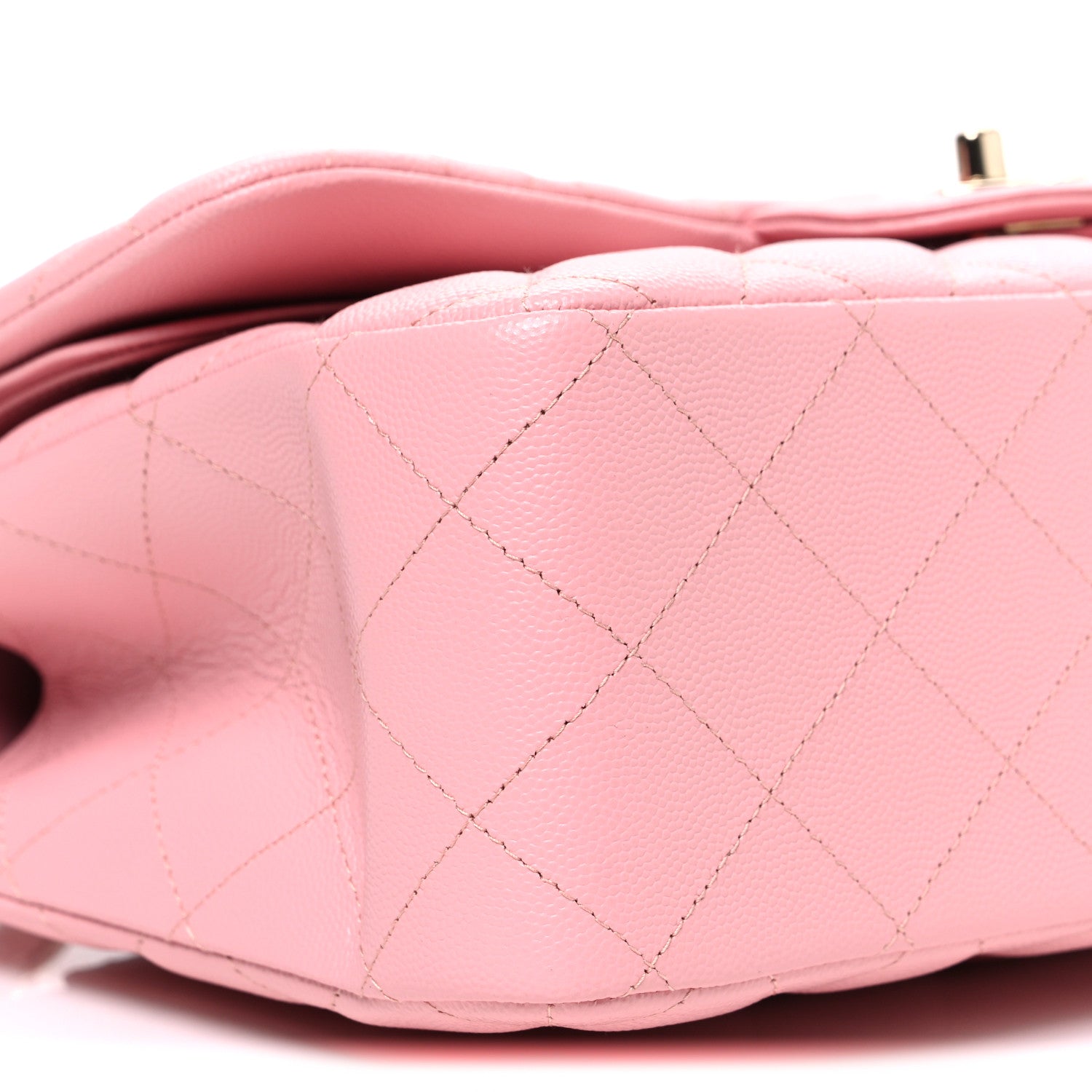 Caviar Quilted Jumbo Double Flap Pink