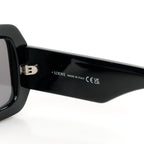Acetate Paula's Ibiza Dive In Mask Sunglasses LW40064U Black Silver