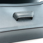 Calfskin Mini Barcelona Shoulder Bag Stone Blue