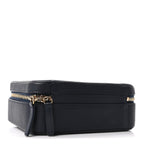 Caviar Quilted Medium CC Filigree Vanity Case Navy