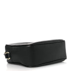 Pebbled Calfskin Small Soho Disco Bag Black