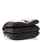 Lambskin Goya Puffer Bag Dark Chocolate
