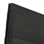 Textured Calfskin Plain Cardholder Black