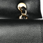 Caviar Quilted Maxi Double Flap Black