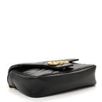 Calfskin Matelasse Super Mini GG Marmont Shoulder Bag Black