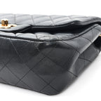 Lambskin Quilted Mini Rectangular Flap Black