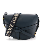 Calfskin Jacquard Small Gate Dual Bag Onyx Blue