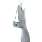 Calfskin Matelasse Small GG Marmont Shoulder Bag Water Green