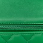 Lambskin Quilted Mini Square Flap Green