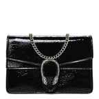 Crinkled Patent Mini Dionysus Shoulder Bag Black