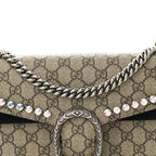 GG Supreme Monogram Crystal Small Dionysus Shoulder Bag Black