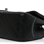 Lambskin Quilted Mini Rectangular Flap Black