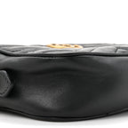 Calfskin Matelasse Mini GG Marmont Chain Shoulder Bag Black