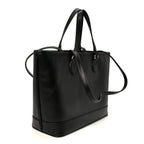 Textured Dollar Calfskin Small Ophidia Shoulder Tote Bag Black