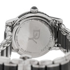 Stainless Steel Ceramic Diamond 30mm Classic Quartz Watch Black