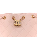 Caviar Quilted Mini Chanel 25 Handbag Light Pink