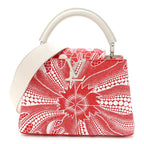 LV X YK Taurillon Psychedelic Flower Capucines BB Rouge