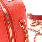 Caviar Quilted Small CC Filigree Vanity Case Blue White Red