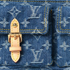 Monogram Pochette Accessories Cargo  Blue Denim
