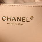 Shiny Calfskin Quilted Mini Chanel 22 White